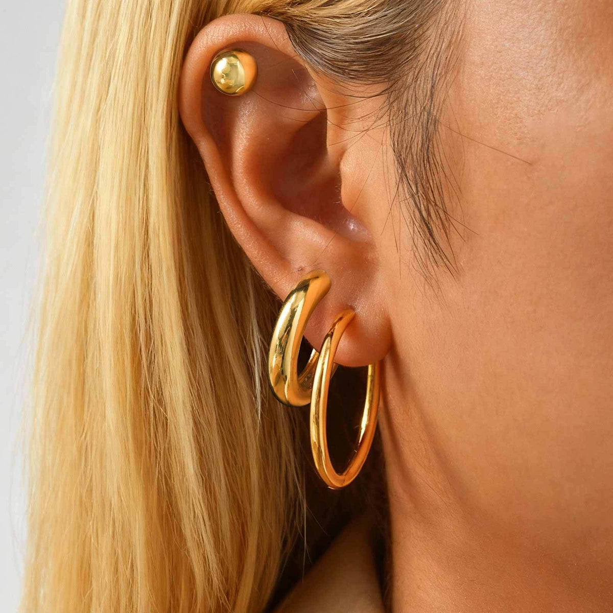 Coordinated Gold-Tone Earring Sets — 3 Styles