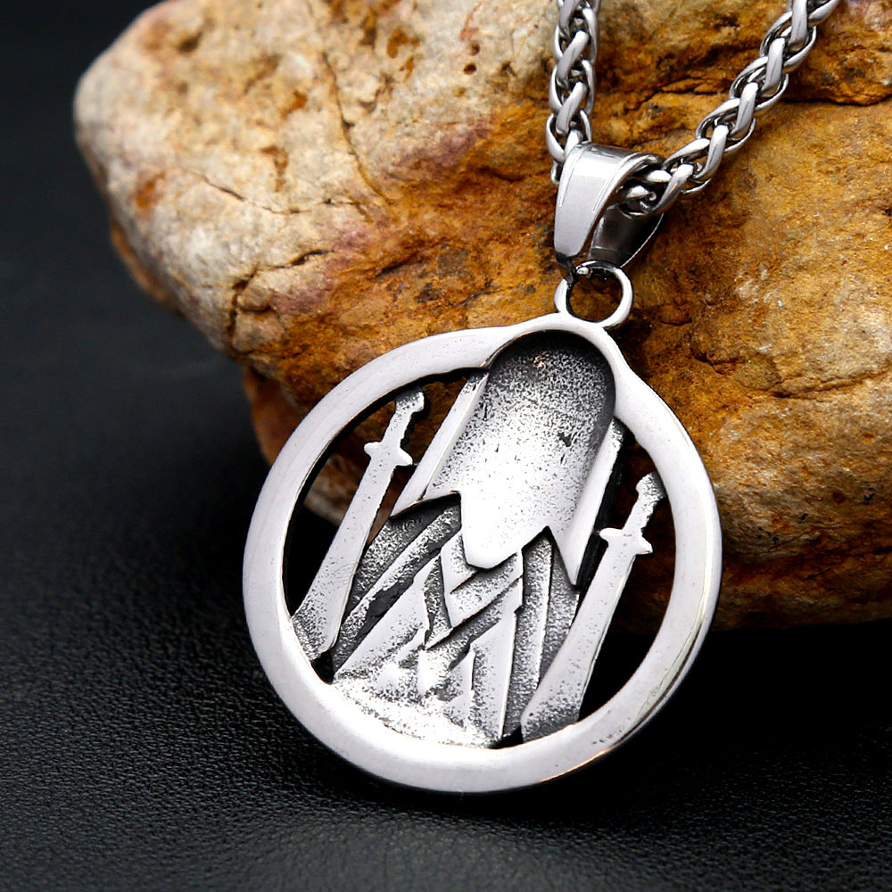 Punk Viking Dagger Stainless Steel Men's Pendant Necklace