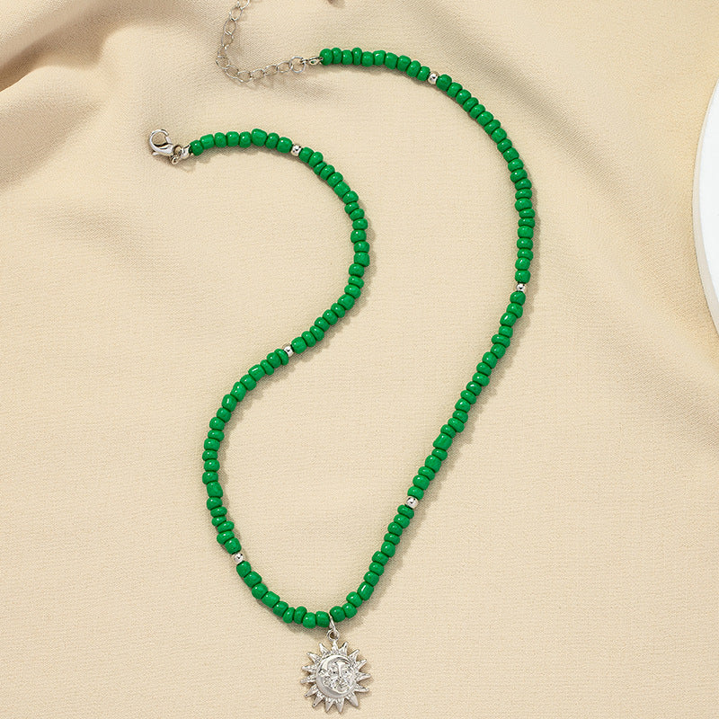 European and American Sunflower Necklace with Vienna Verve Collection Aesthetic