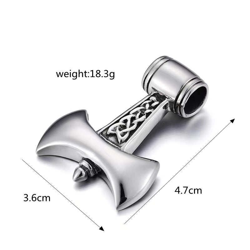Planderful Shop Thor Hammer Pendant Norse Mythology Premium Glossy Stainless Steel For Men