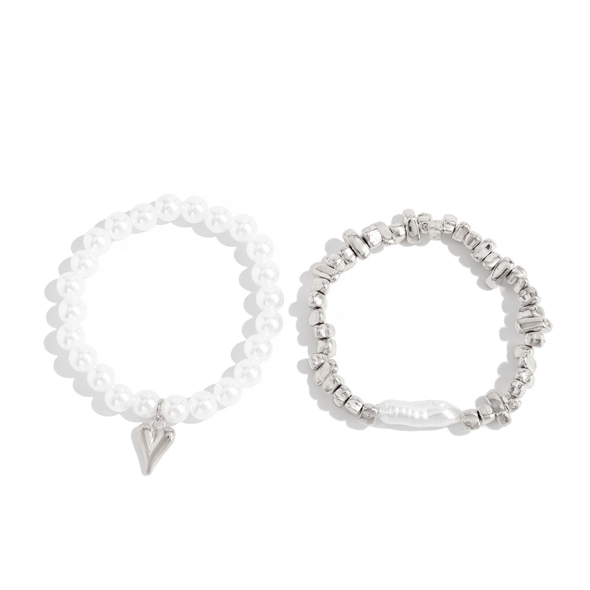 Love Pendant Bracelet Beaded Stackable Imitation Pearl By Planderful Vienna Verve For Fashionable Women