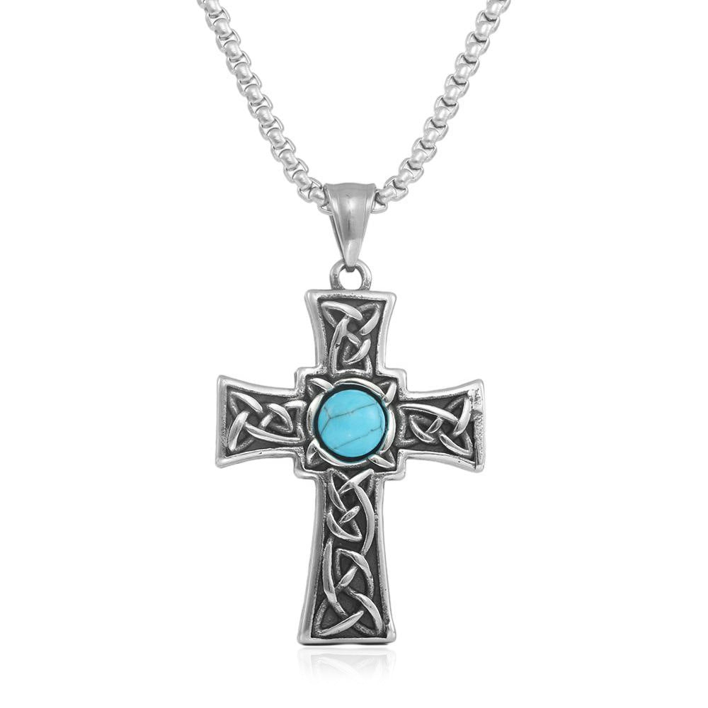 European And American Stainless Steel Cross Eye Pendant