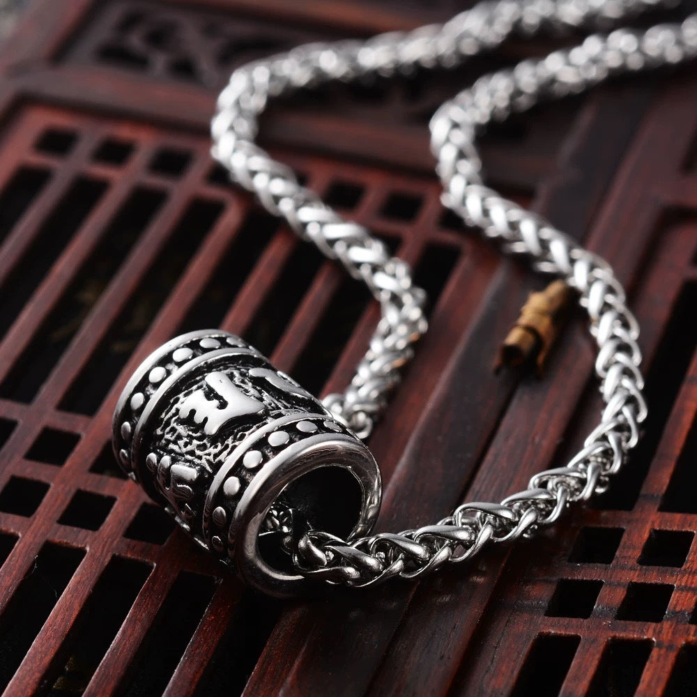 Planderful Stainless Steel Mantra Pendant Necklace Unisex Everyday Wear Minimalist Daily Reminder Gift