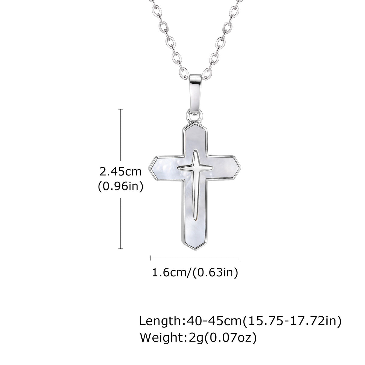 Cross Shell Copper Necklace for Women