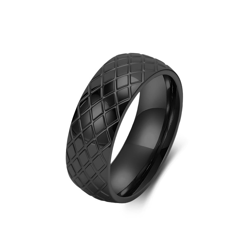 Vintage Contemporary Stainless Steel Men's Ring
