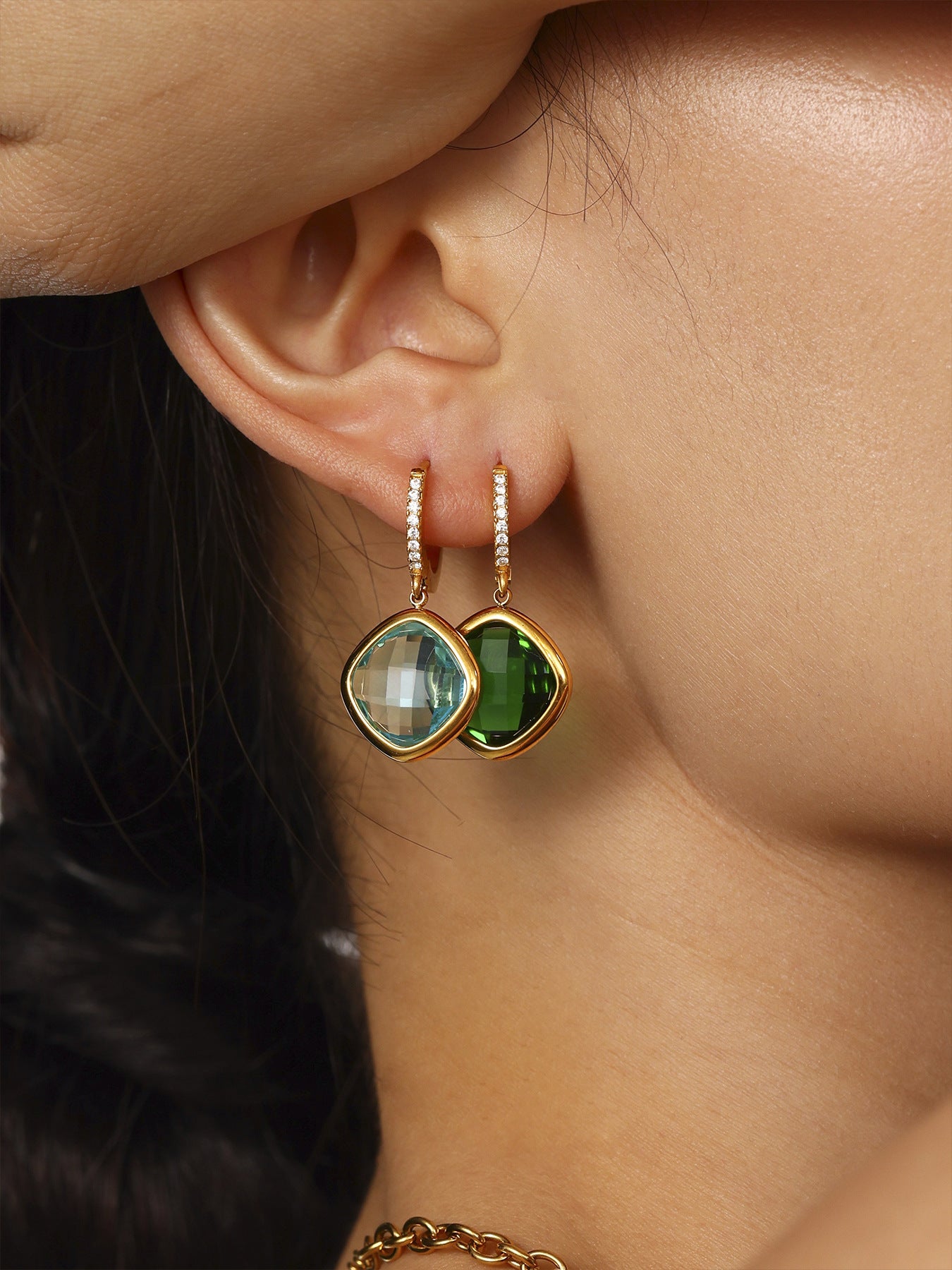 Planderful Everyday Genie Czech Glass Zircon Earrings Women