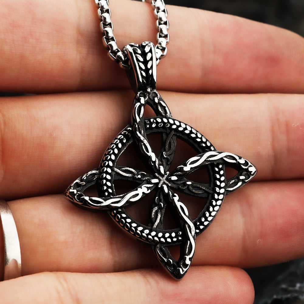 European And American Retro Men's Pendant Necklace Viking Celtic Knot