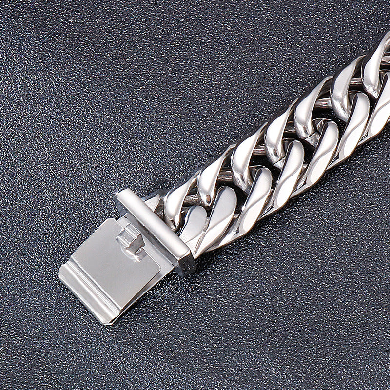 Cross Skull Men's Stainless Steel Bracelet