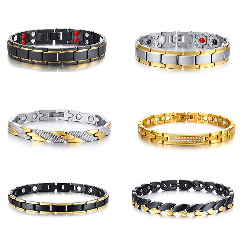 Titanium Magnetic Bracelet Men's Four-in-One Metal Jewelry