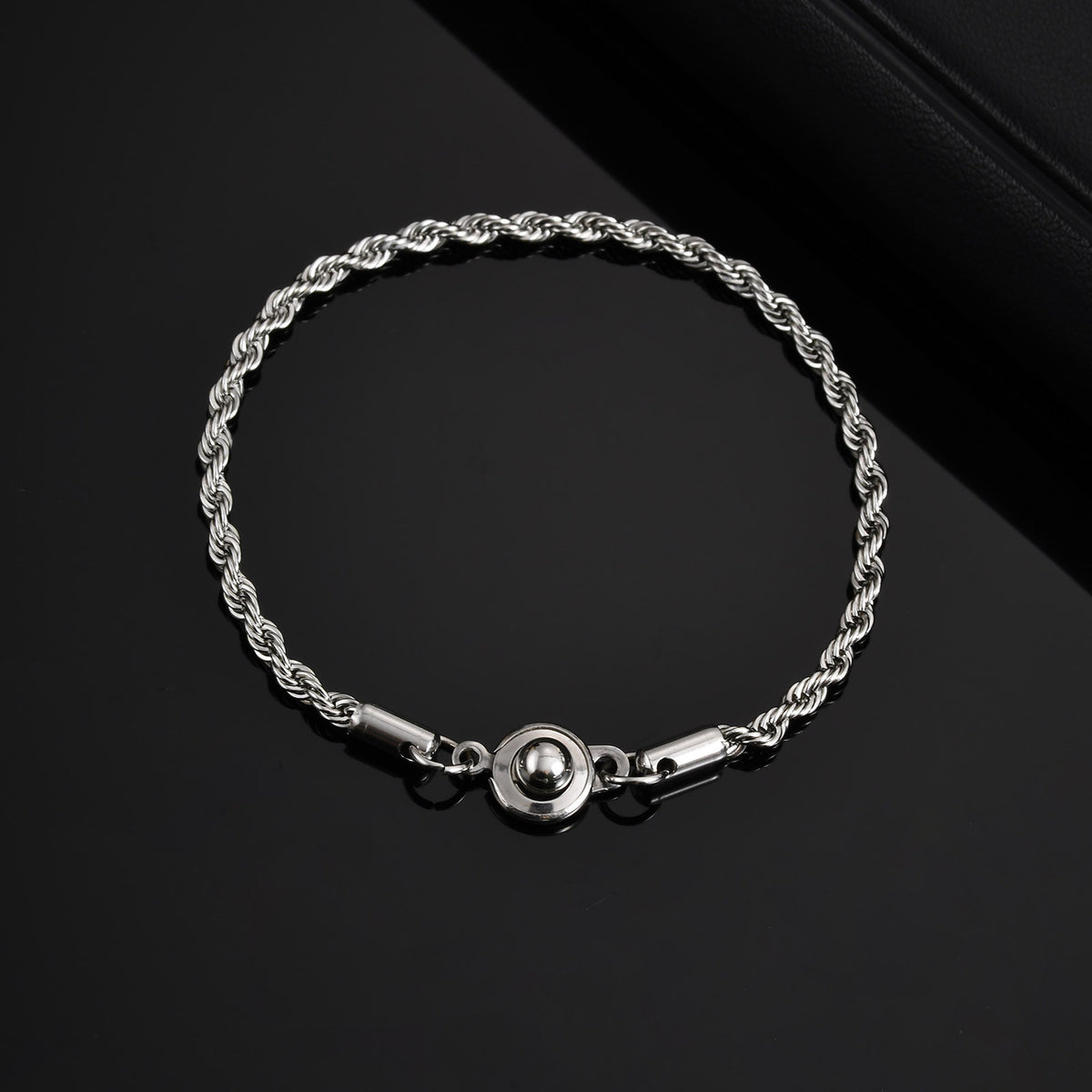 Braided Minimalist Stainless Steel Bracelet for Men