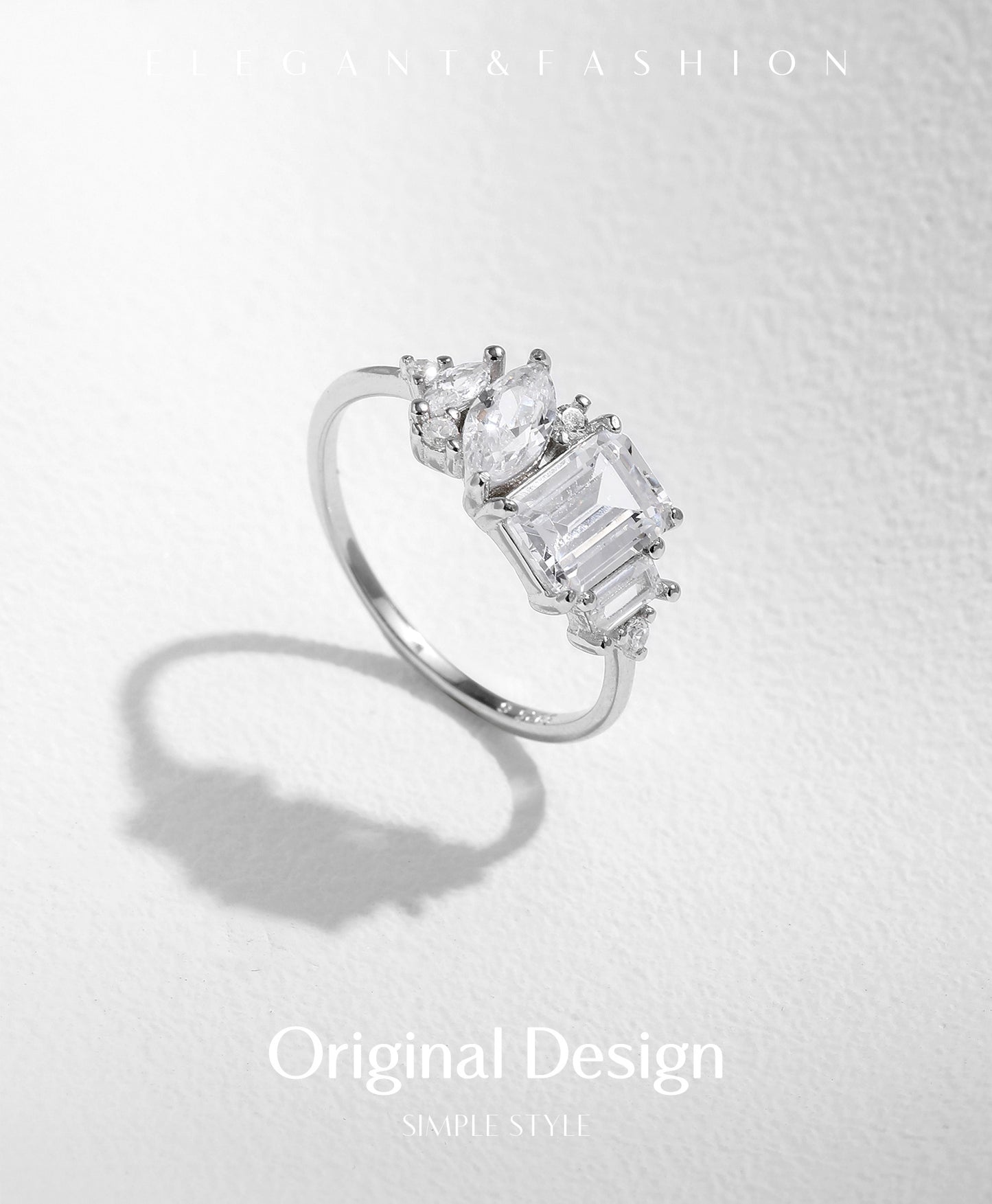 Planderful Everyday Genie Ring – Elegant Geometric Zircon Design