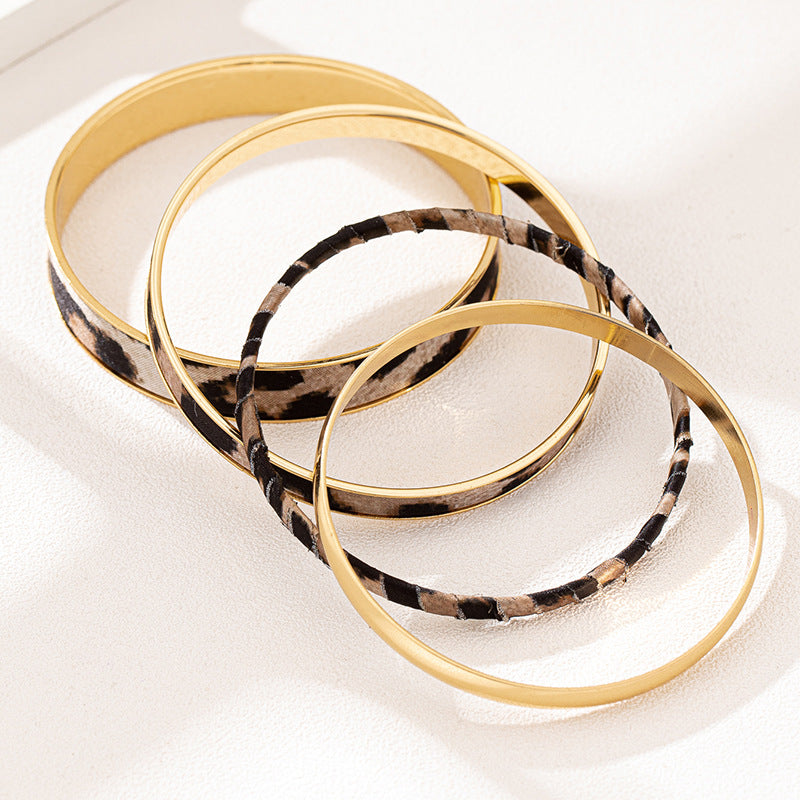 Planderful Vienna Verve Bracelet Set – Stylish Leopard Print Design