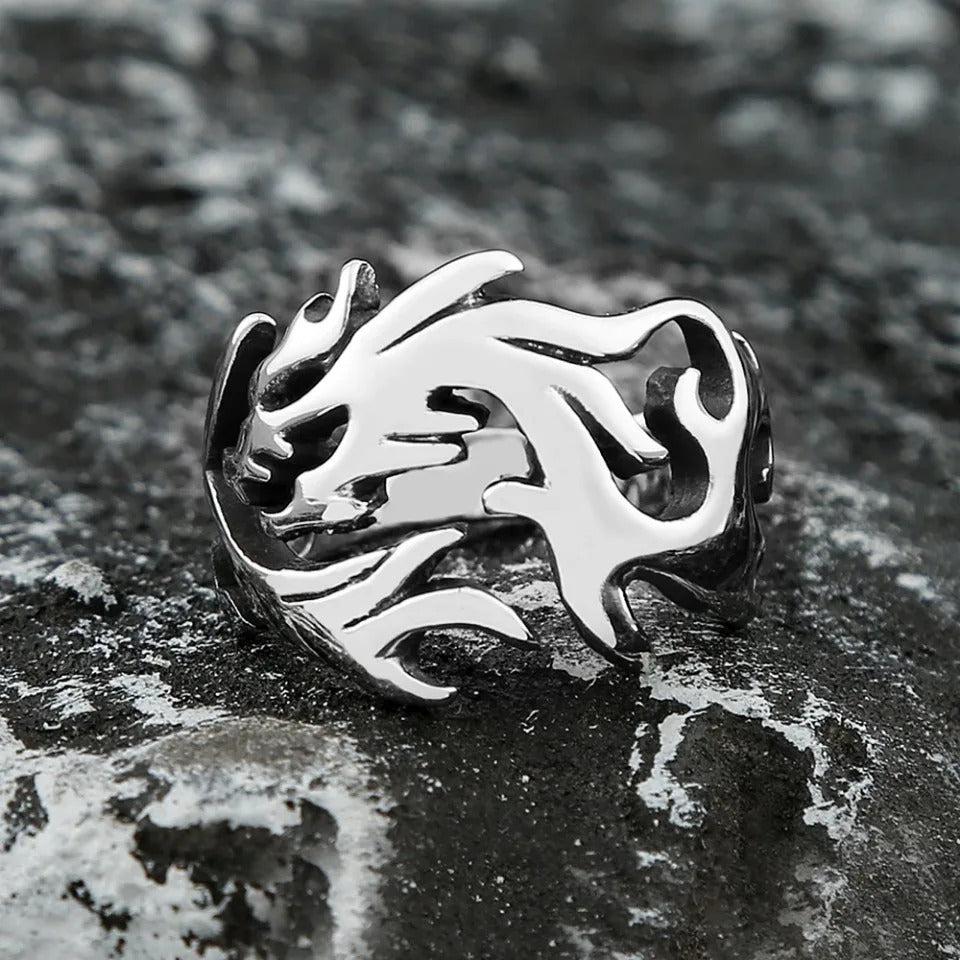Punk Dragon Stainless Steel Men's Ring