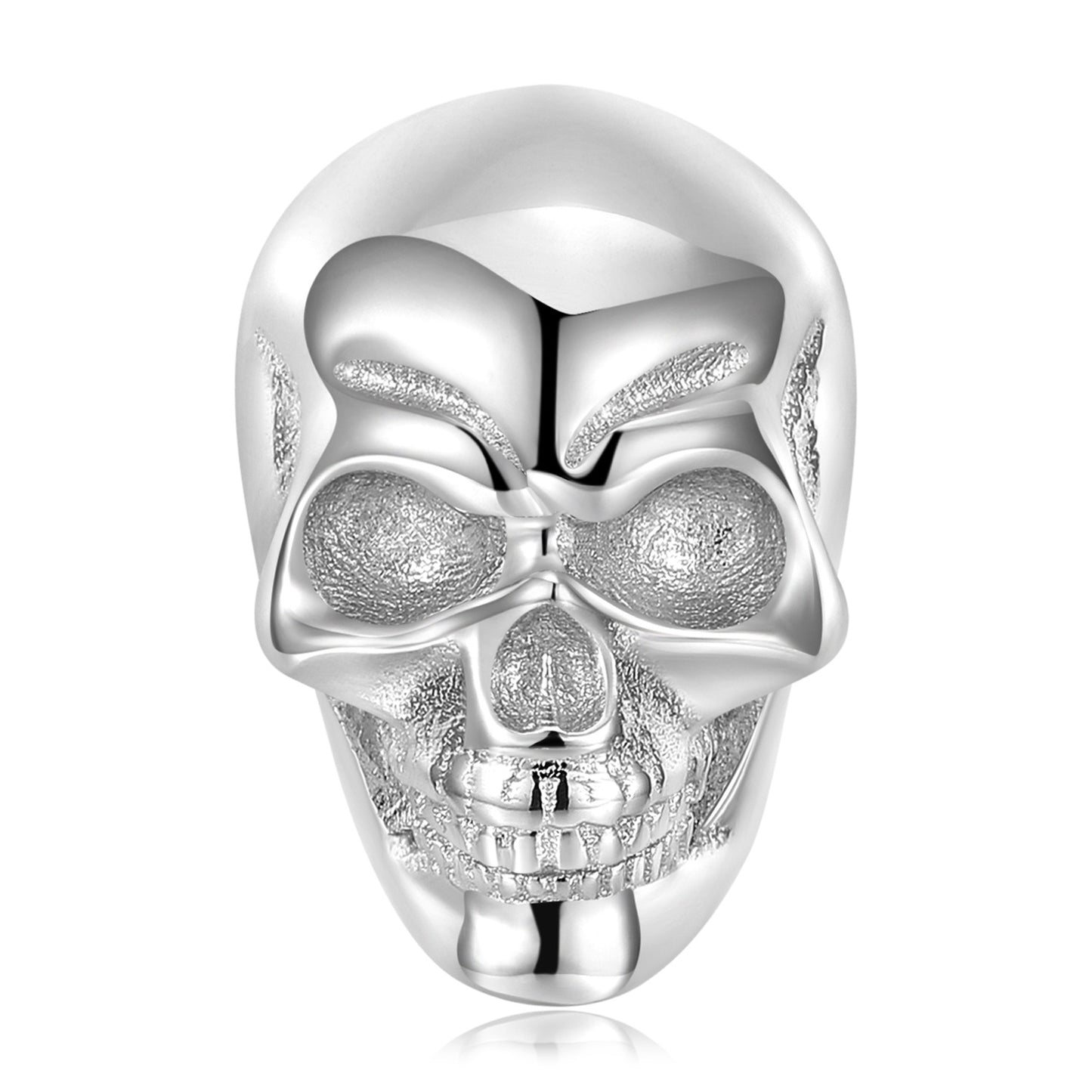 Halloween Golden Demon Mask Skull Silver Necklace