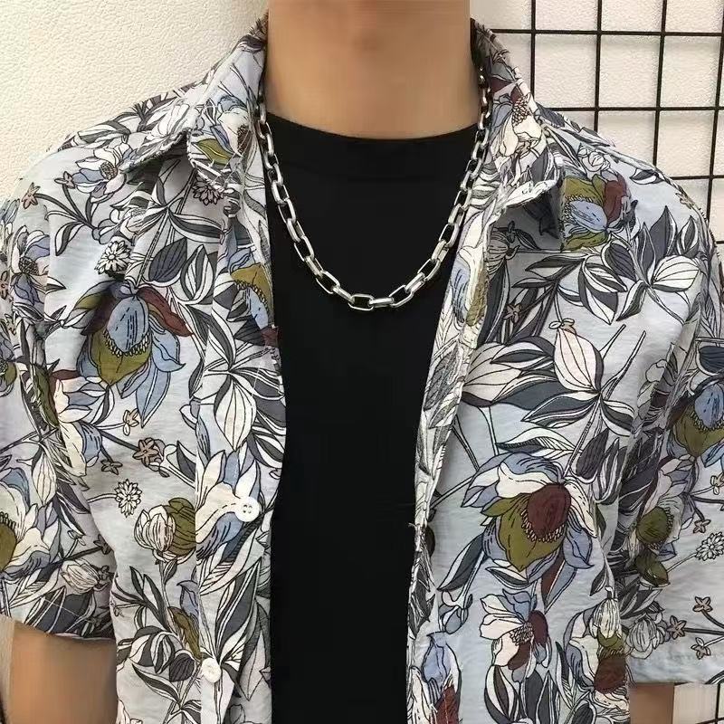 Planderful Jewelry Stainless Steel Cuban Link Necklace For Men Thick Chain Hip Hop Style Designed For Everyday Wear