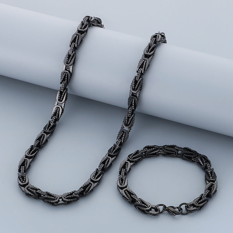 Planderful V-Byzantine Gear Bracelet For Men Titanium Steel