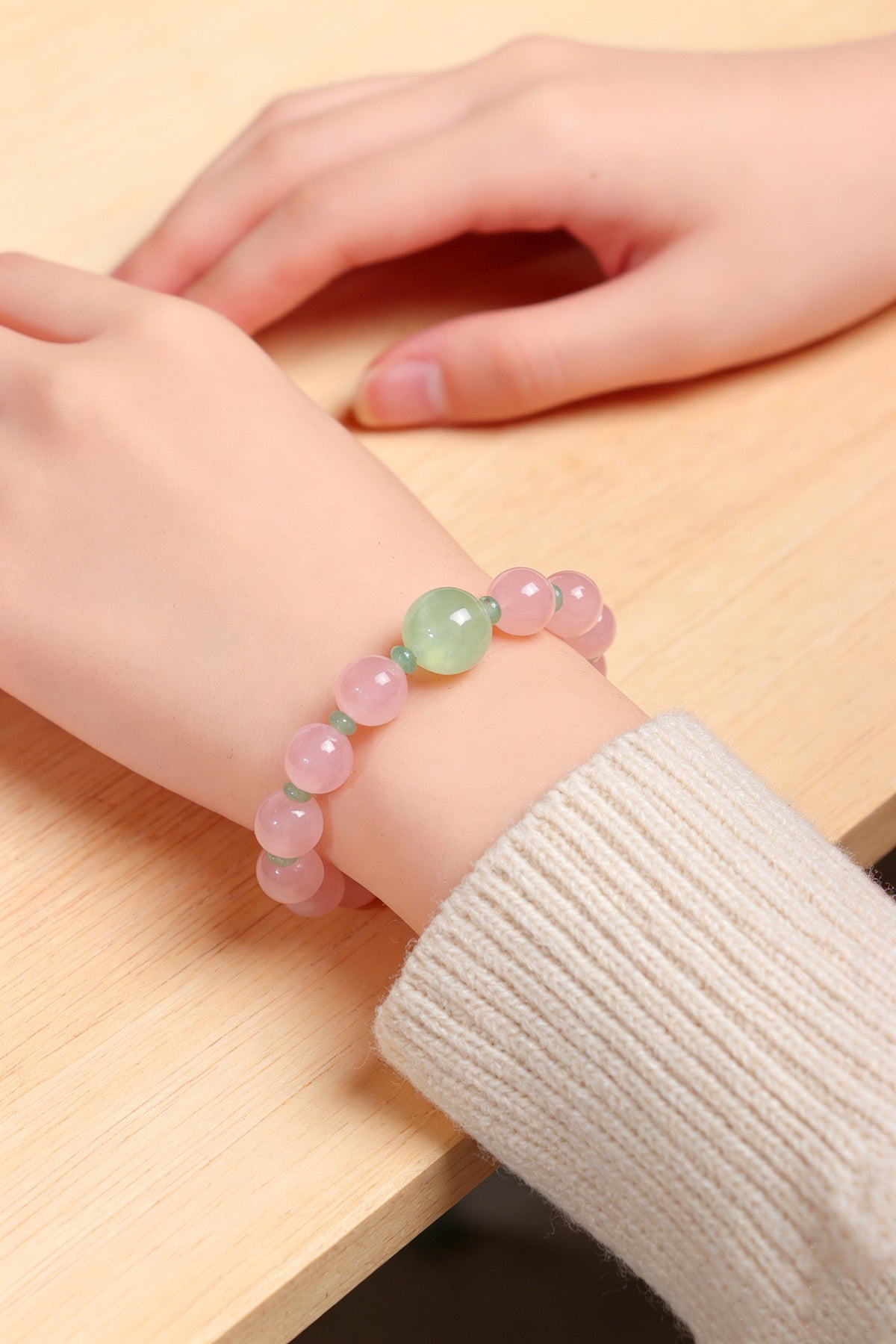 Rose Quartz Crystal Horse Bracelet