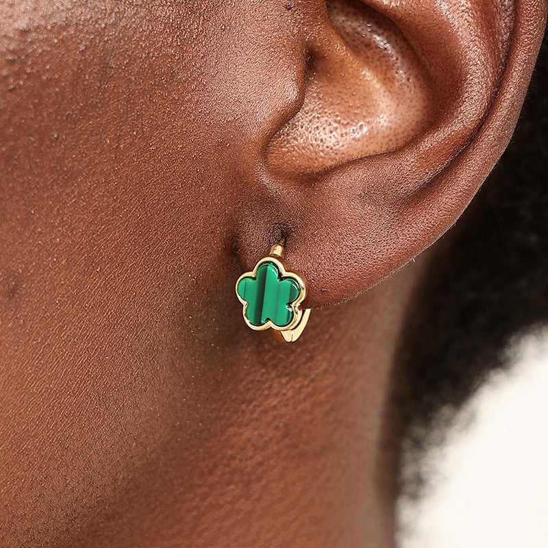 Planderful Vienna Verve Earrings – Elegant Five-Leaf Clover Design