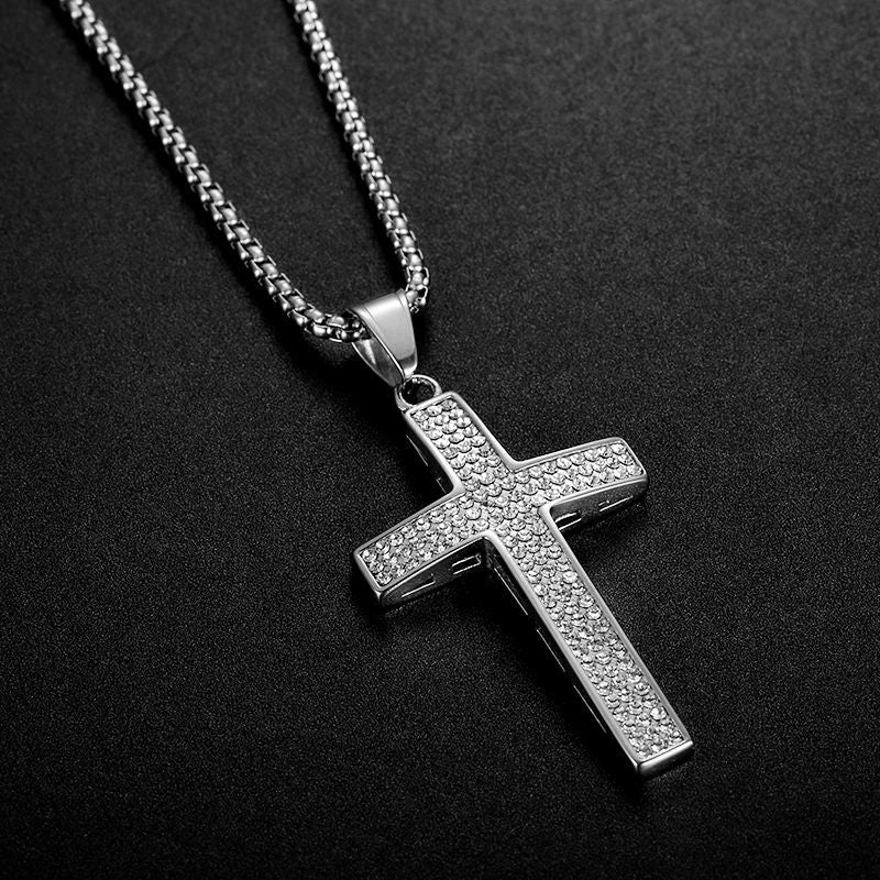Steel Necklace – Elegant Cross Pendant