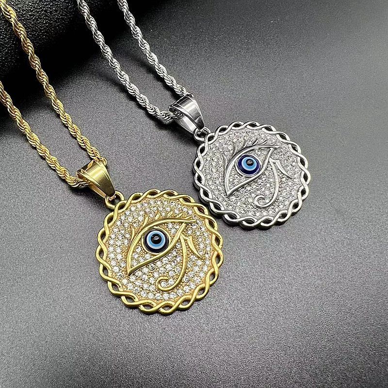 Rhinestone Necklace – Statement Eye Of Horus Pendant