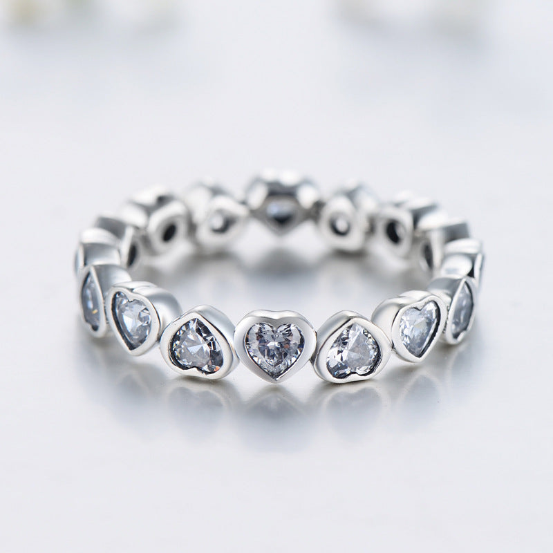 Retro Sterling Silver Zircon Ring - Everyday Genie Collection