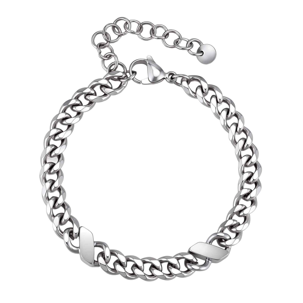 2026 Trendy Hip-Hop Personalized Stainless Steel Bracelet