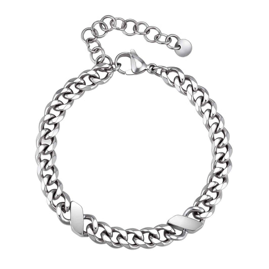 2026 Trendy Hip-Hop Personalized Stainless Steel Bracelet