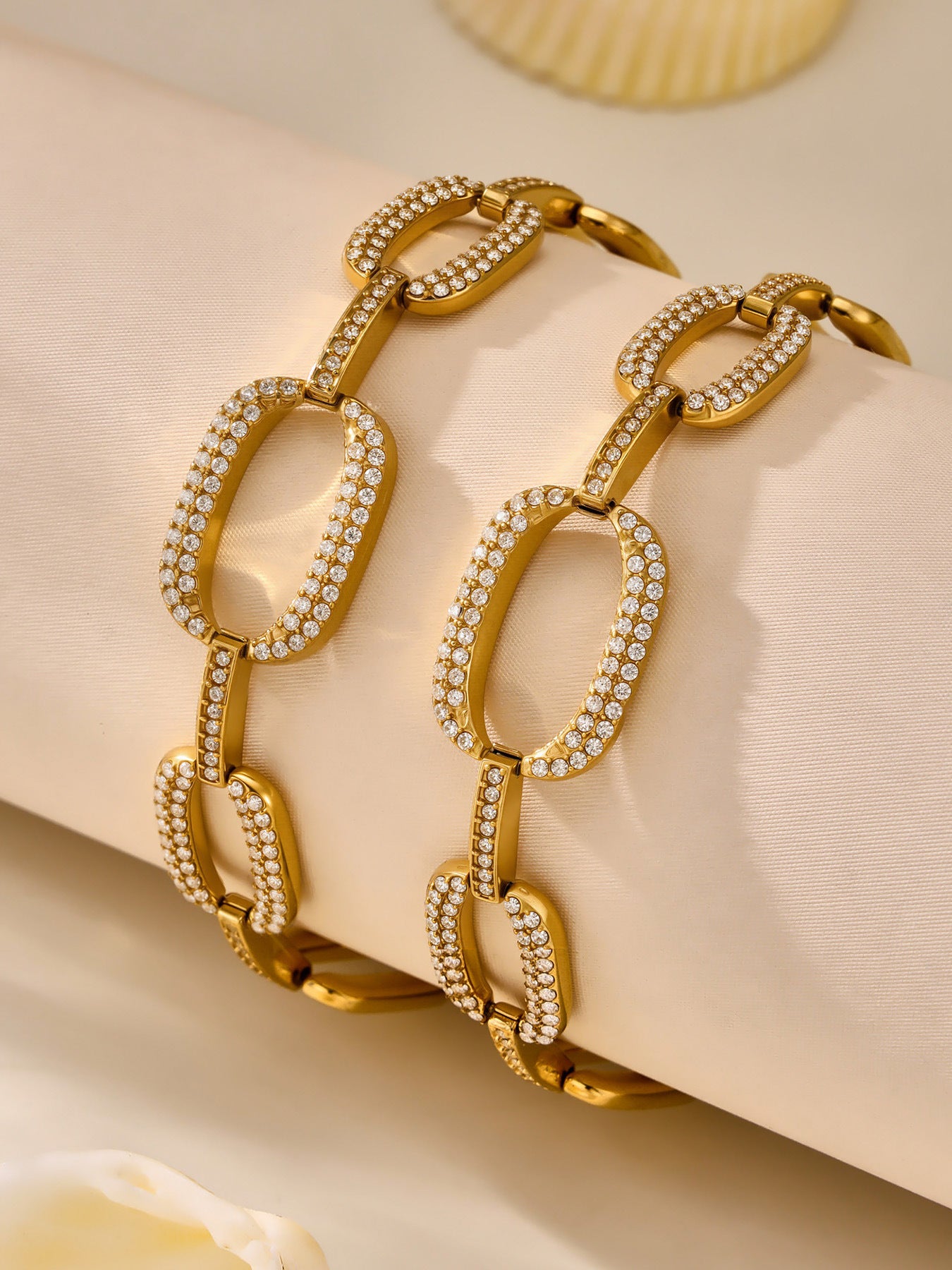 Planderful Everyday Zircon Four Leaf Stainless Bracelet Gift