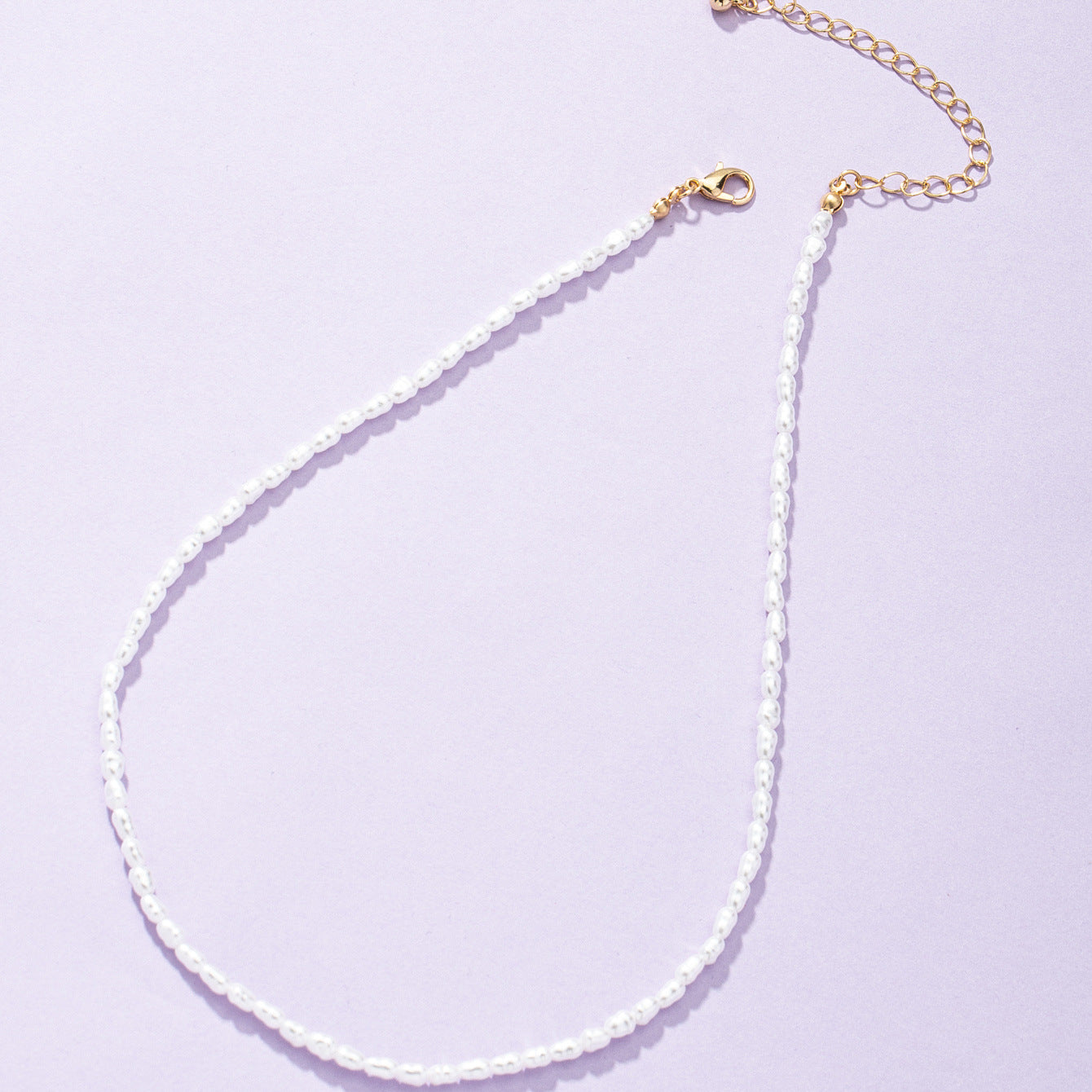 Pearl Necklace: Elegant Korean Style Neckchain with Minimal Design