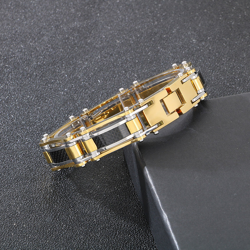 Planderful Carbon Fiber Titanium Bracelet For Men Versatile