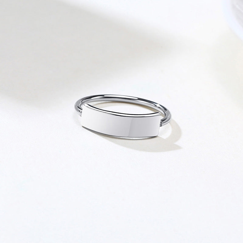 Korean Version Of Fashion Temperament Trinket Titanium Steel Ring