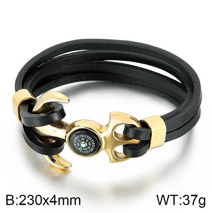 Planderful Vintage Viking Quake Bracelet For Men Navy Style