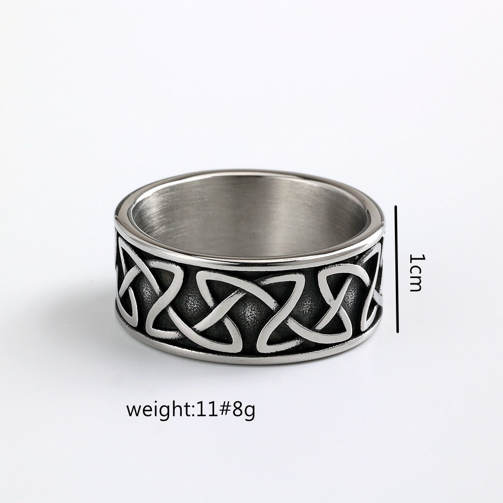 Vintage Viking Stainless Steel Men's Ring
