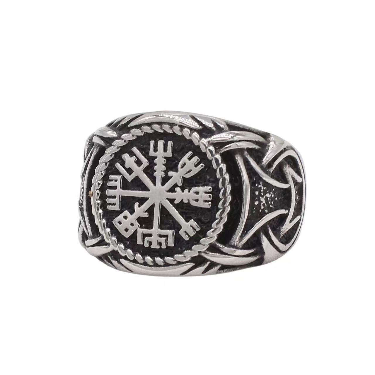 Planderful Jewelry Mens Viking Ring Stainless Steel