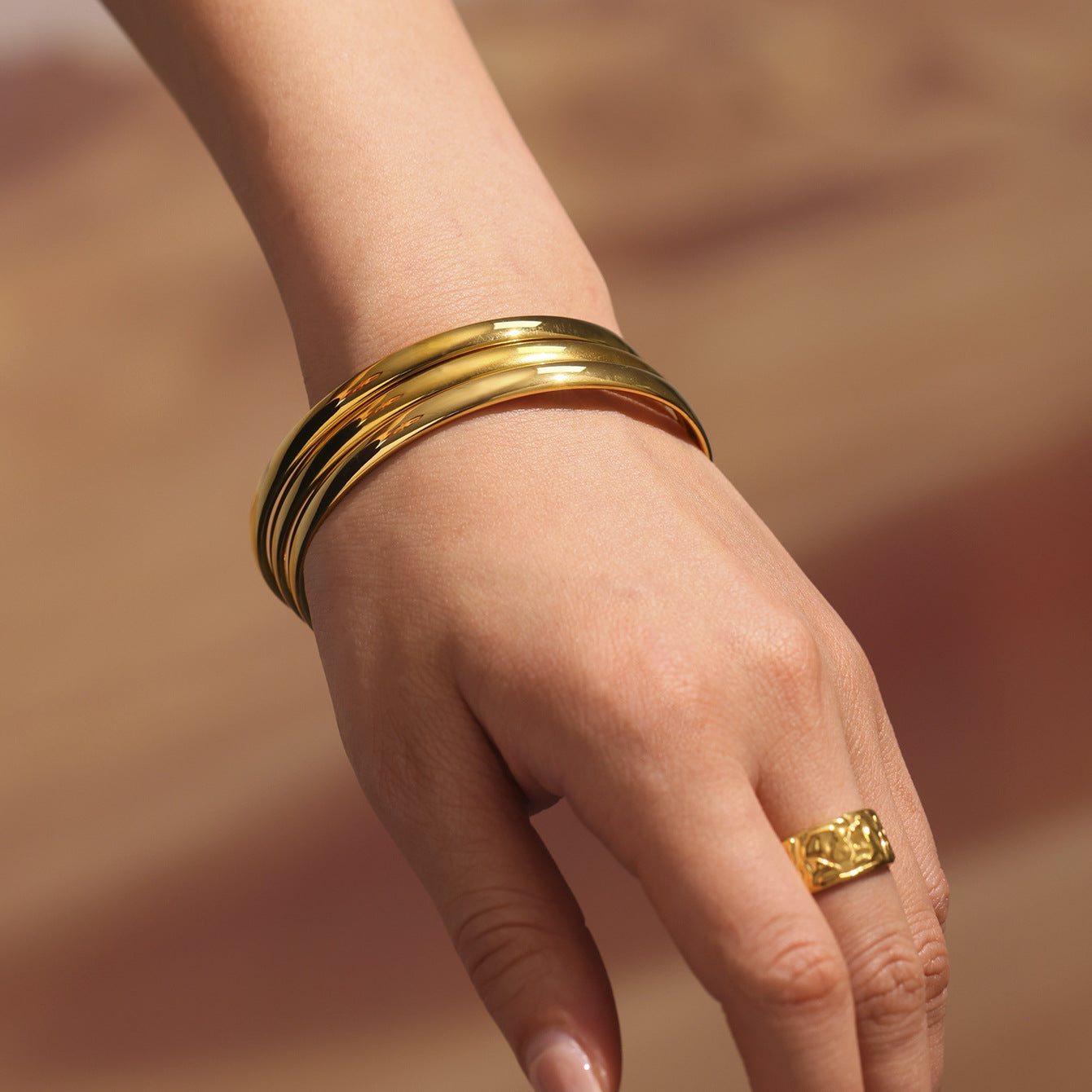 Planderful Everyday Genie 5MM 18K Gold Bracelet For Men