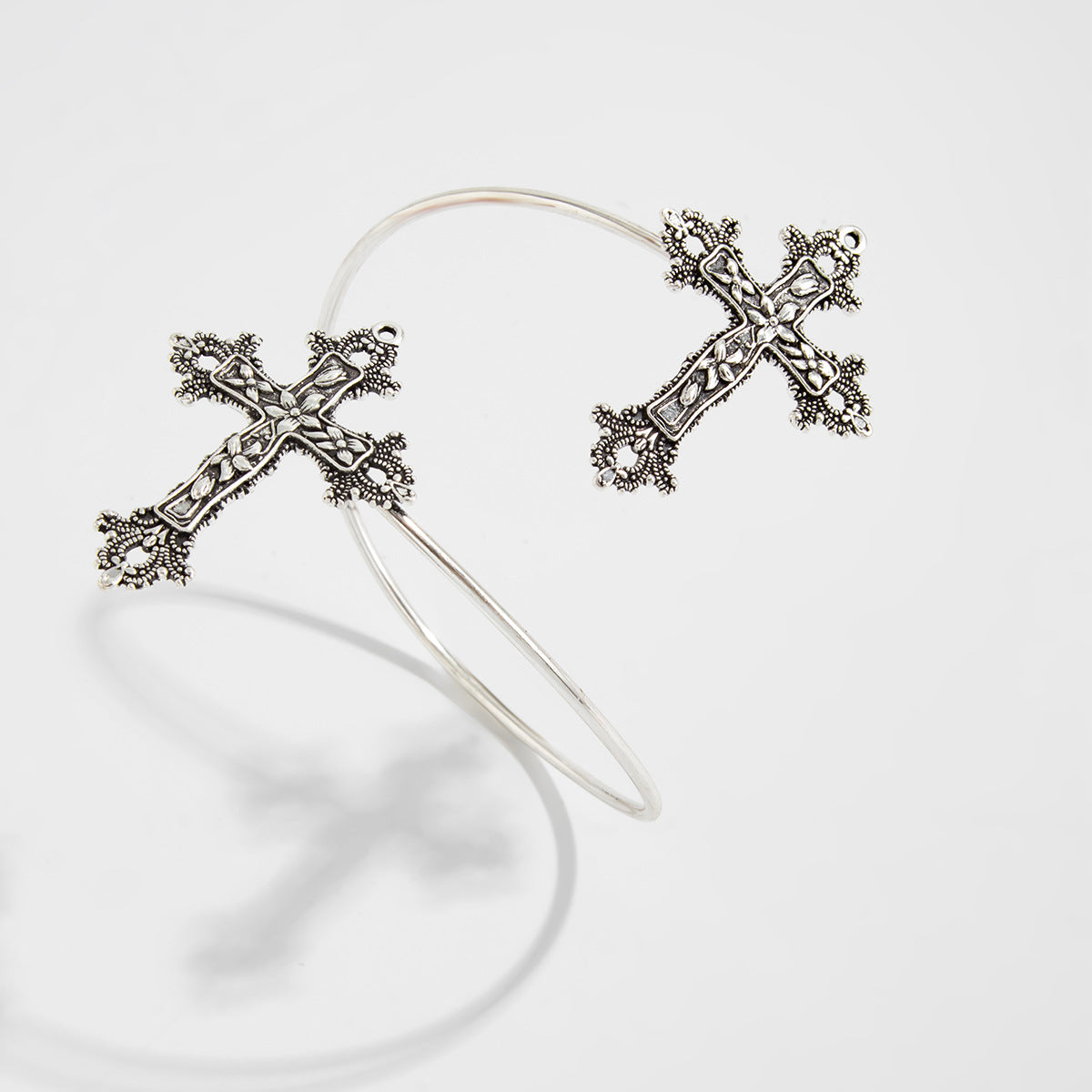 Gothic Spider Web Cross Open Arm Bracelet Bold Statement Planderful Vienna Verve For Halloween Lovers