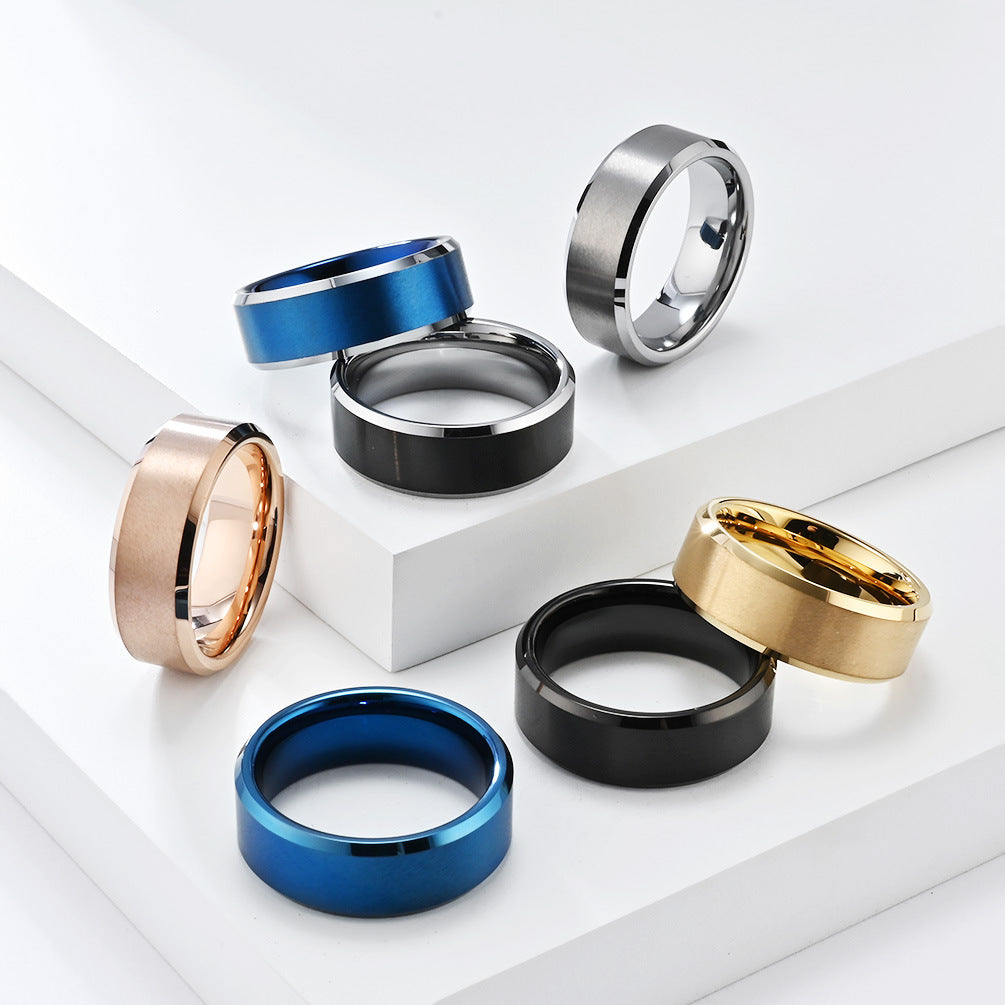 Cross-Border European and American Tungsten Steel Ring Wholesale