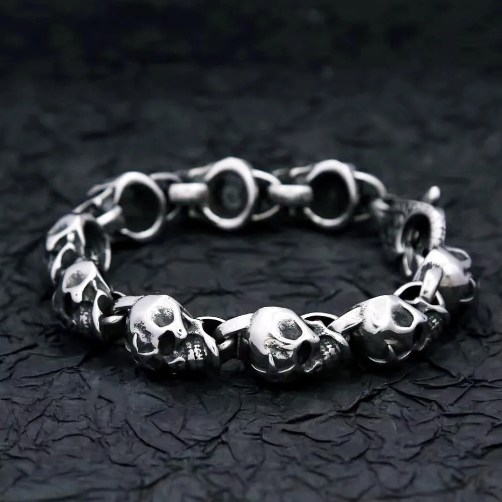 Punk Skull Stainless Steel Men's Bracelet