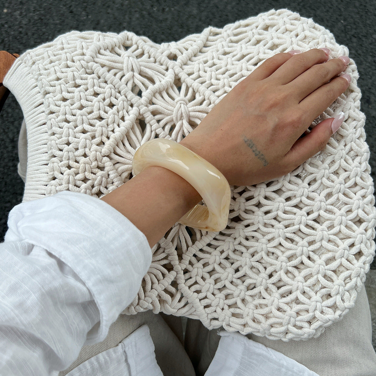 Geometric Polygon Bracelet By Planderful Vienna Verve For Women Translucent Exaggerated Modern Statement Jewelry