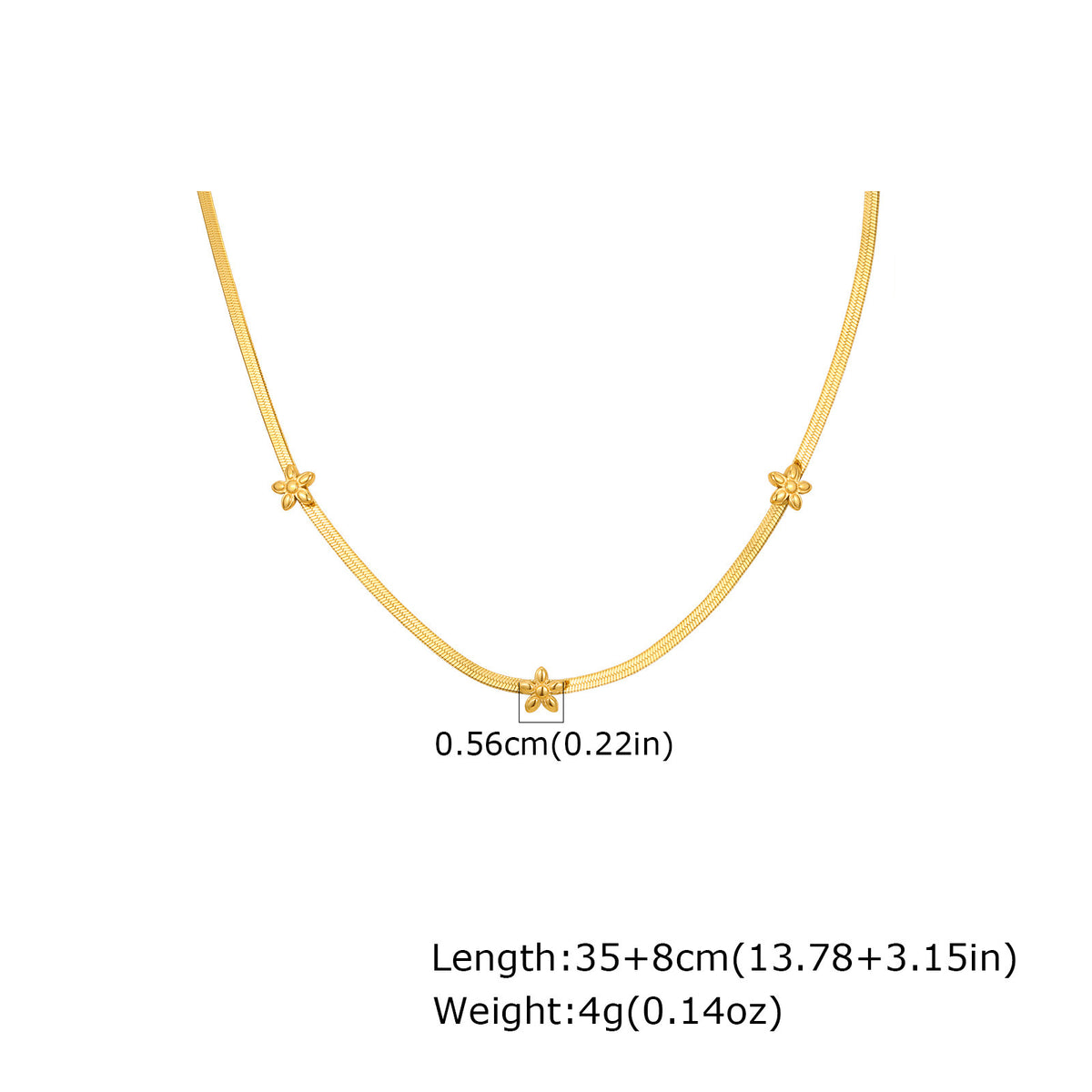 Cross Flower Gold-Plated Stainless Steel Bracelet for Women