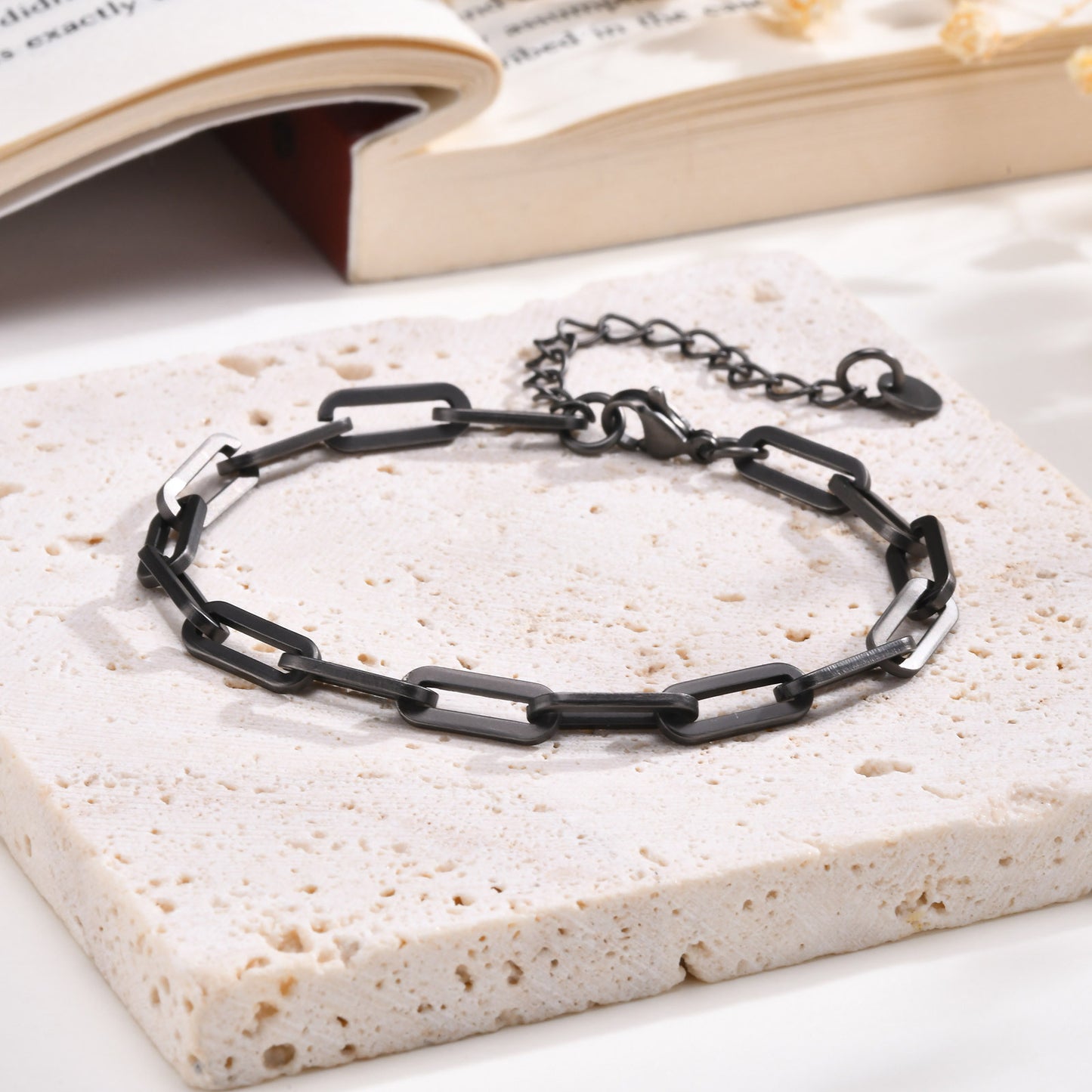 Men's Fashion Bracelet Steel Color Cross Chain Jewelry for Men