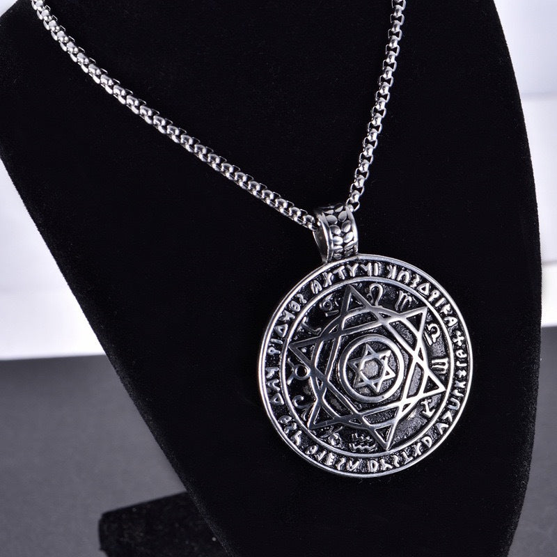 1. Planderful Hexagram Stainless Steel Pendant for Men