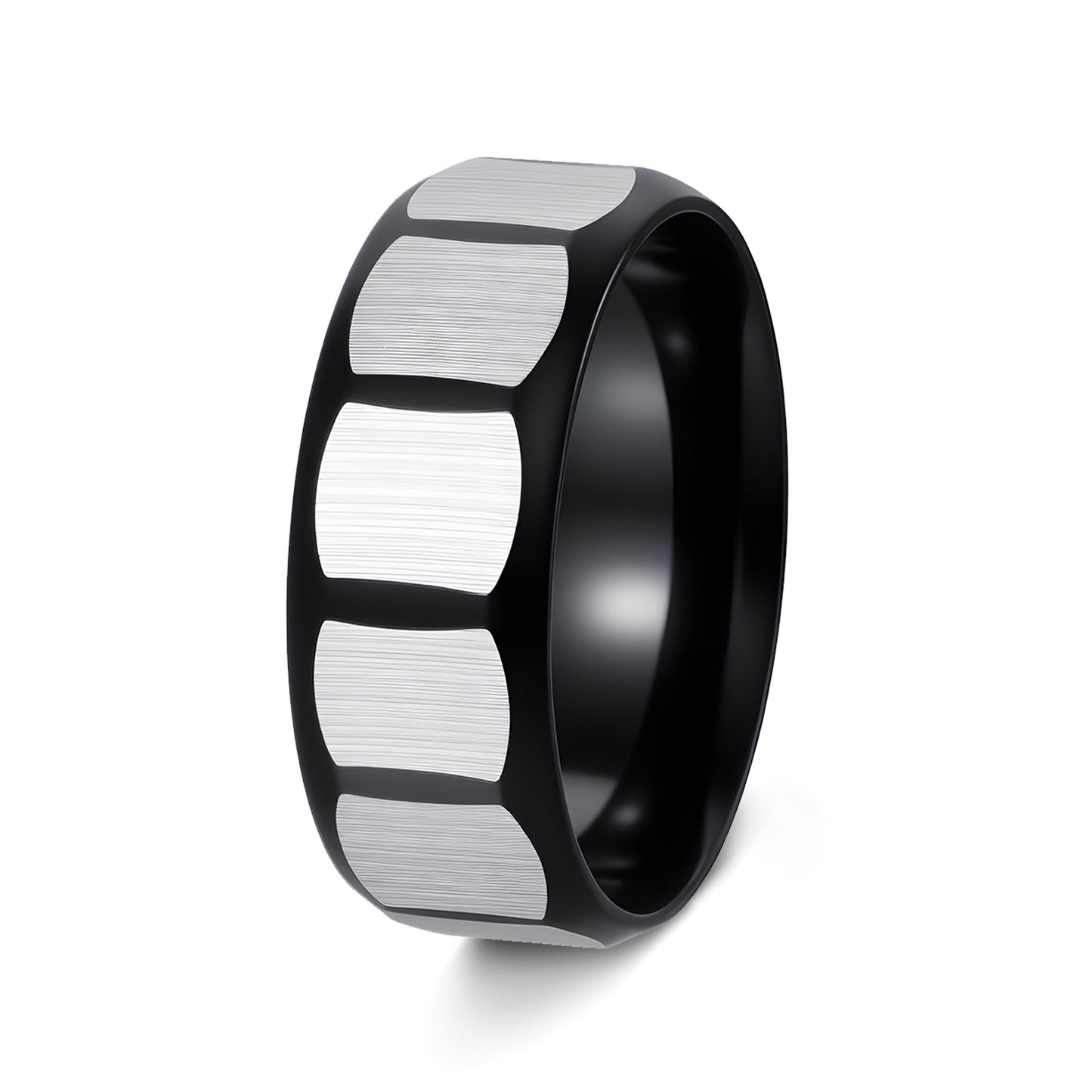 Stainless Steel Ring For Men Unisex Matte Multi Faceted Geometric Design By Planderful Everyday Genie