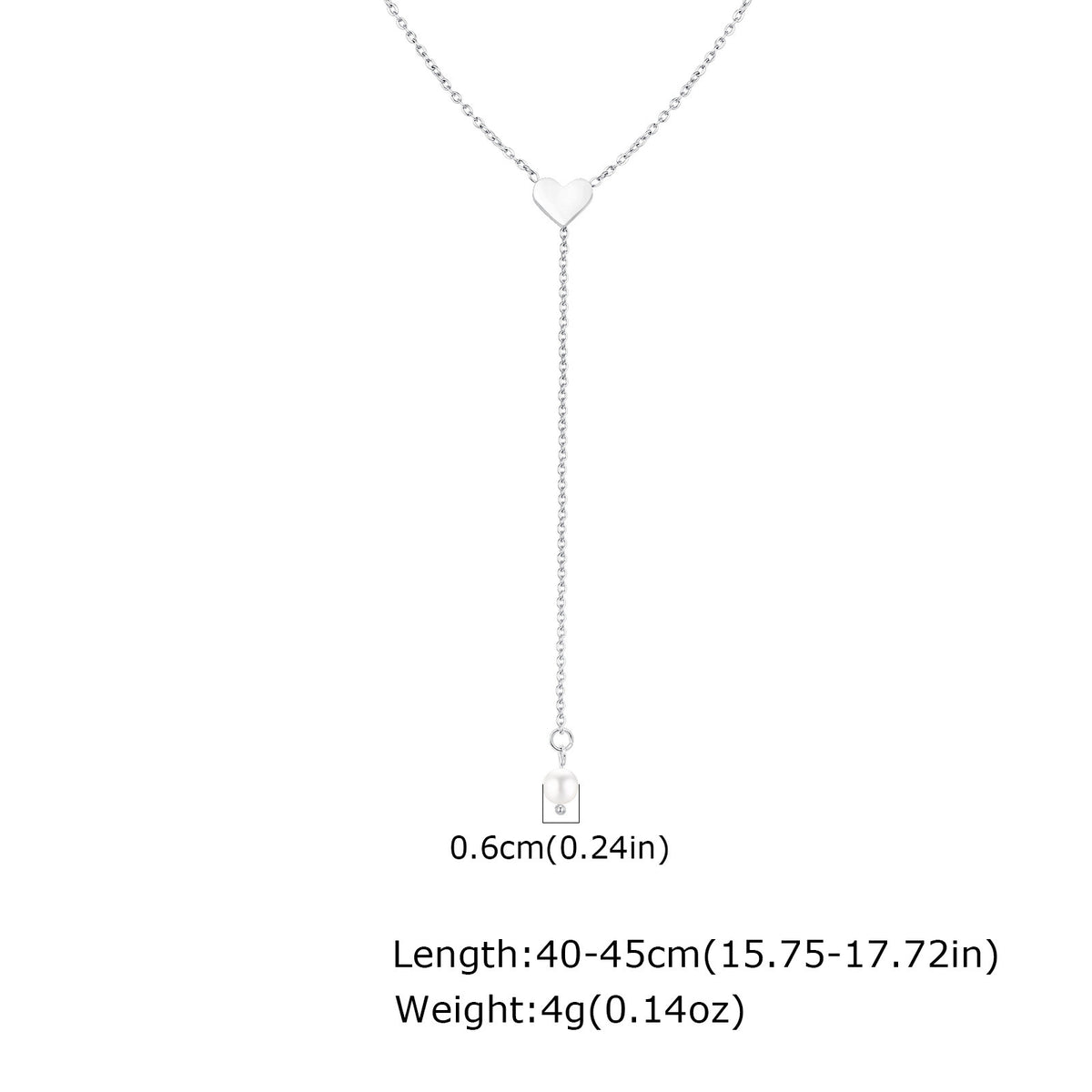 Butterfly Heart-Shaped Imitation Pearl Y-Shaped Gold Necklace Women's & Simplicity