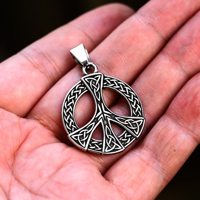 Nordic Viking Celtic Knot Titanium Steel Pendant for Men - Wholesale Retro Stainless Steel Design