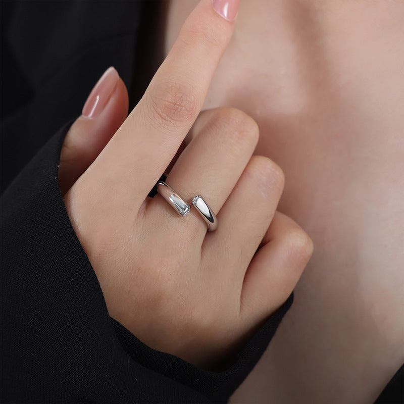 Cold Breeze Zircon Ring - Luxurious Titanium Steel Jewelry