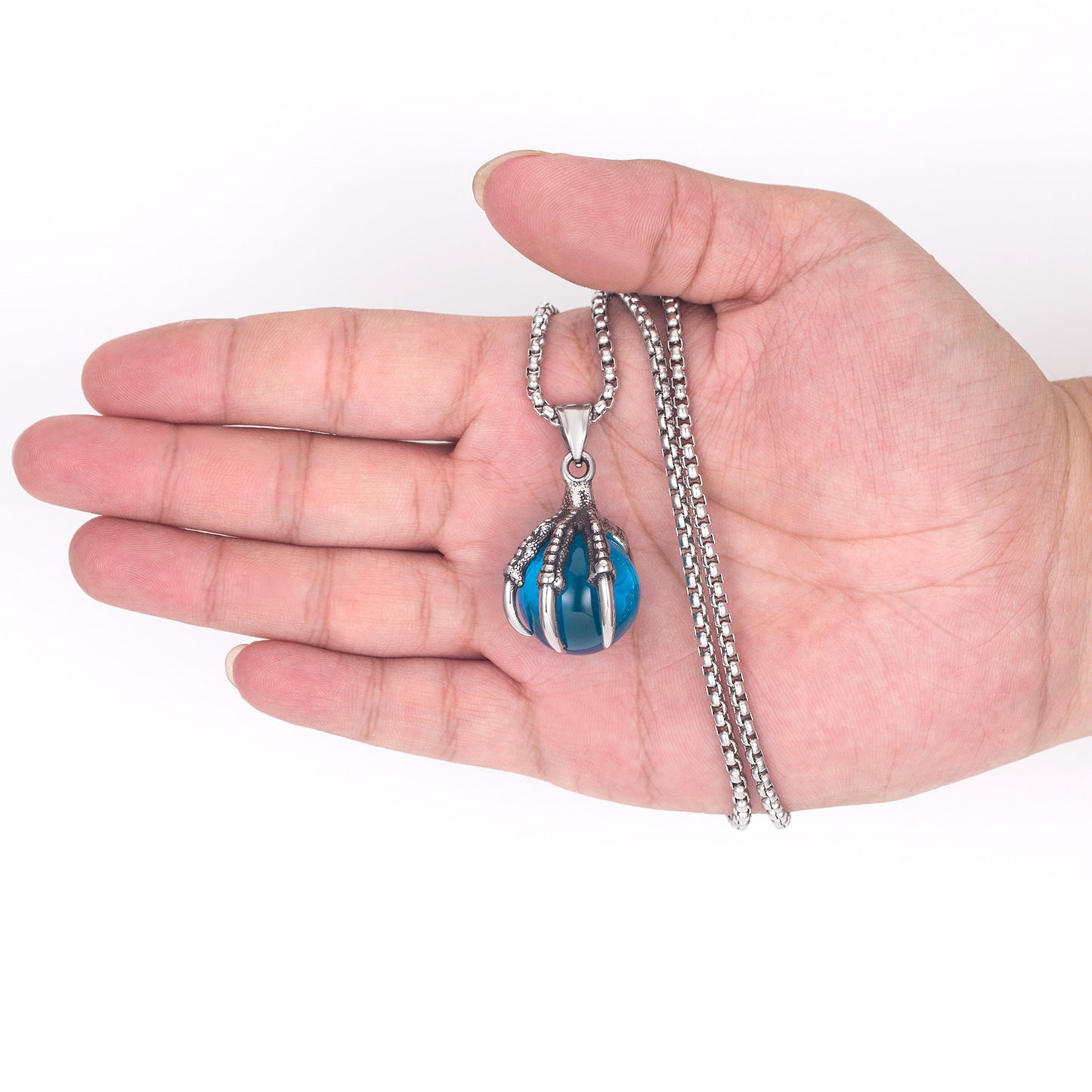 Stainless Steel Necklace – Statement Dragon Claw Pendant For Men Everyday Casual Wear