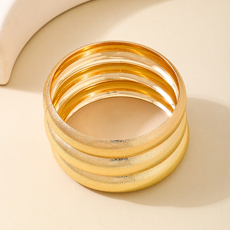 Planderful Vienna Verve Bracelet Set – Elegant Matte Texture Design