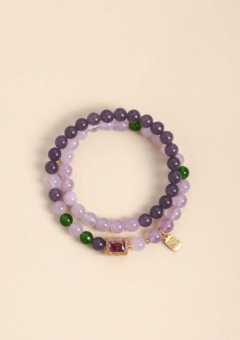 Amethyst Double-Wrap Bracelet