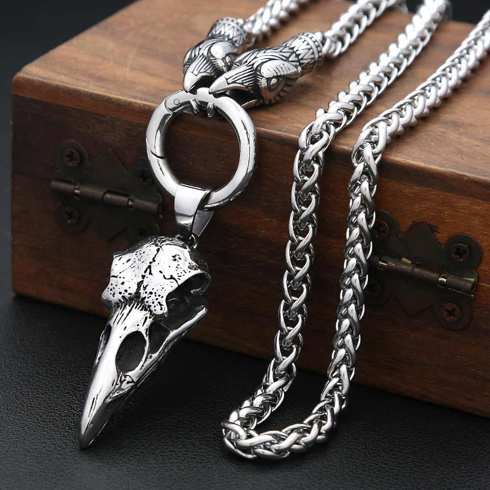 Skull Viking Stainless Steel Men's Pendant Necklace